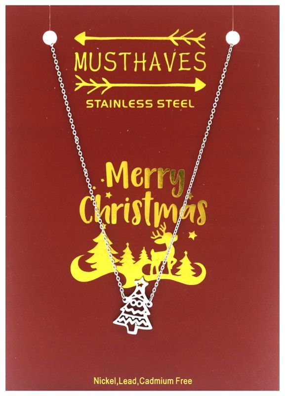 Ketting kerstboom zilver