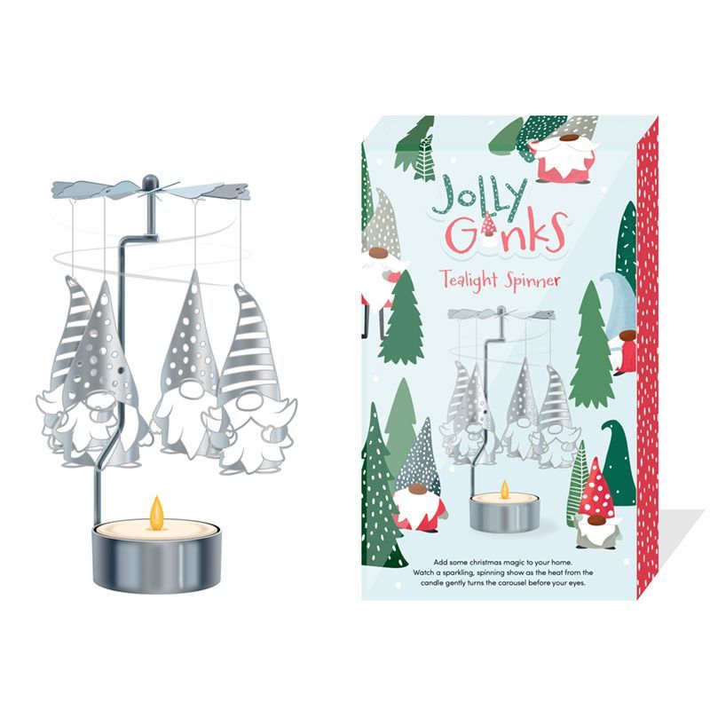 Theelicht carrousel gnome