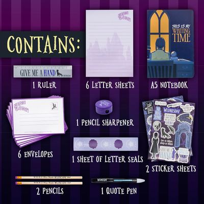 Wednesday Nightshade Stationary Set