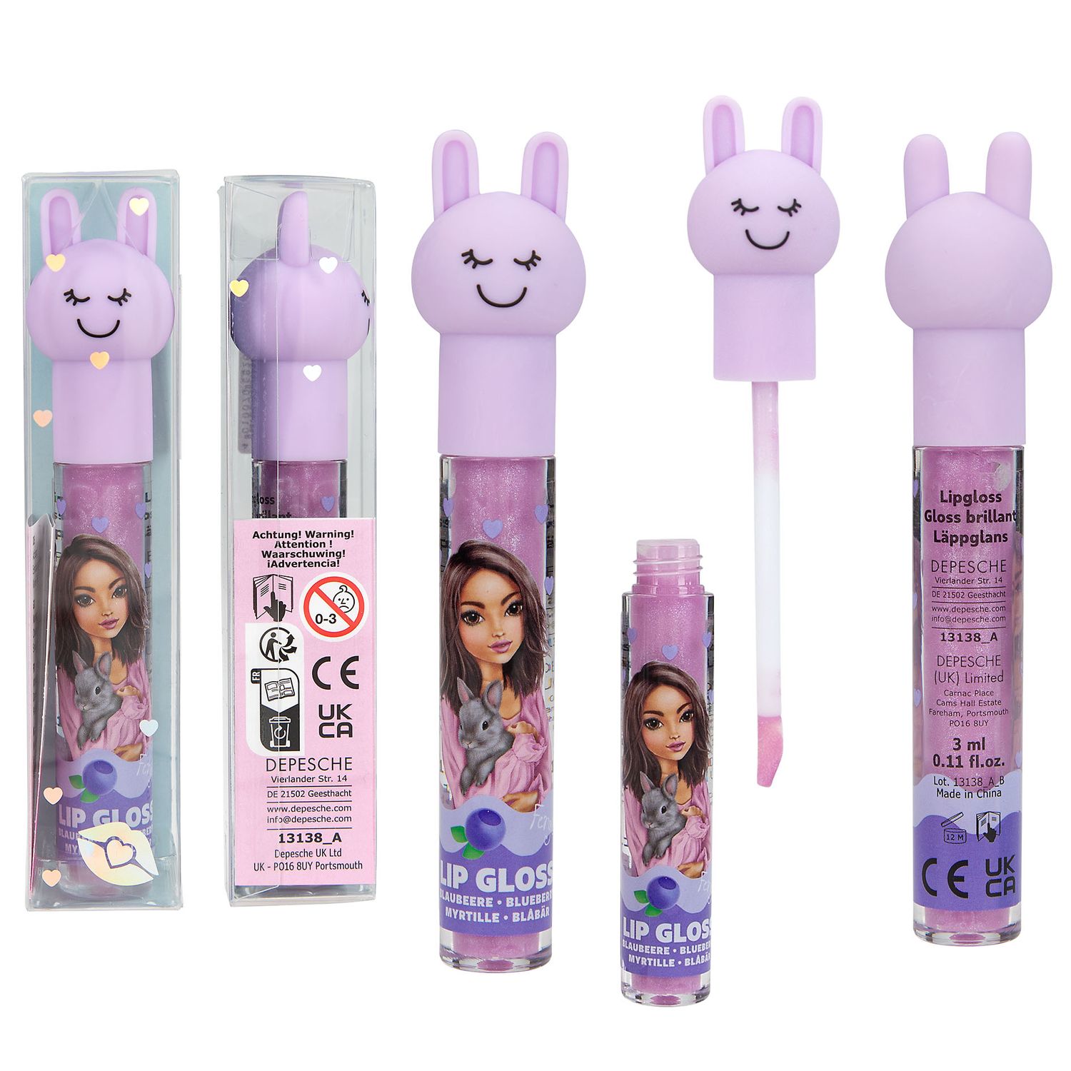 TOPModel Lipgloss Konijntje, Kleur: Paars