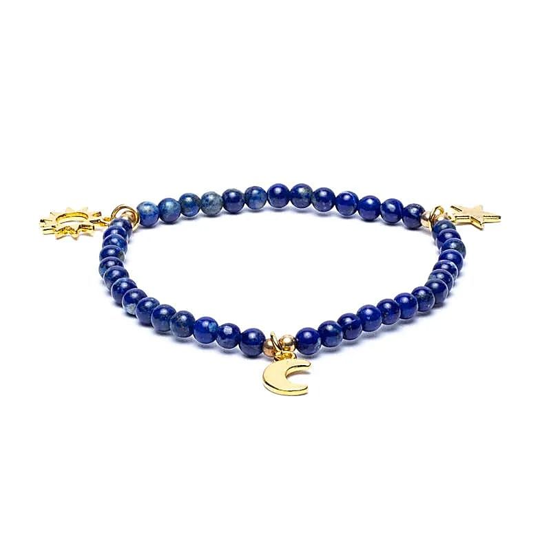 Armband Lapis met bedeltjes