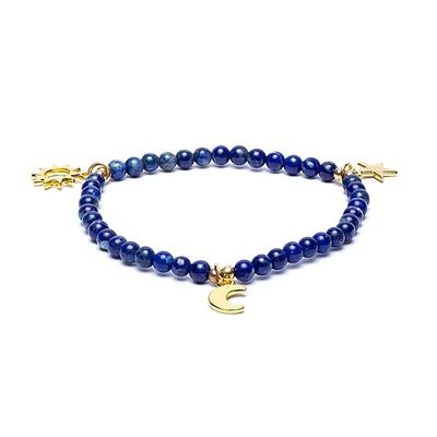 Armband Lapis met bedeltjes