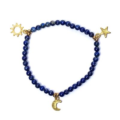 Armband Lapis met bedeltjes
