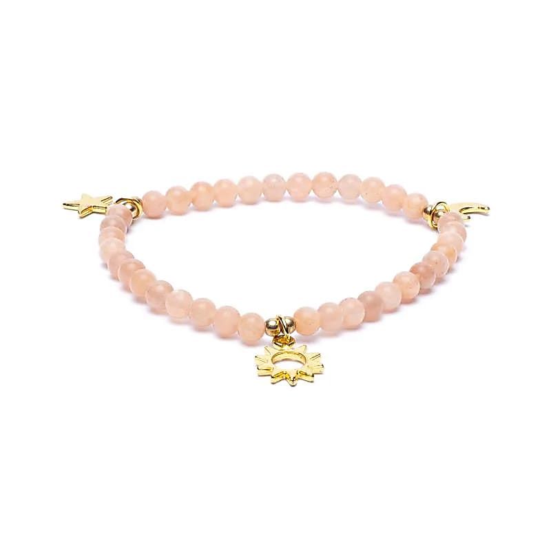 Armband zonnesteen met bedeltjes