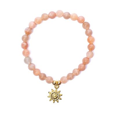 Armband zonnesteen met zon bedel