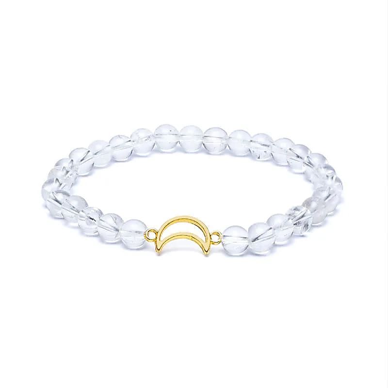Armband bergkristal met maan