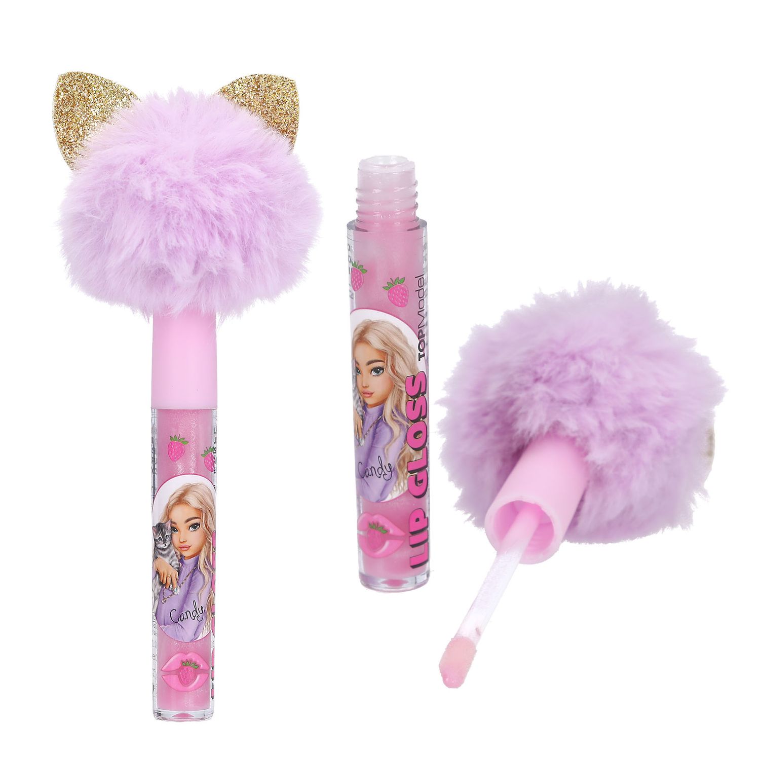 TOPModel lipgloss pompon, Kleur: Paars - aardbei