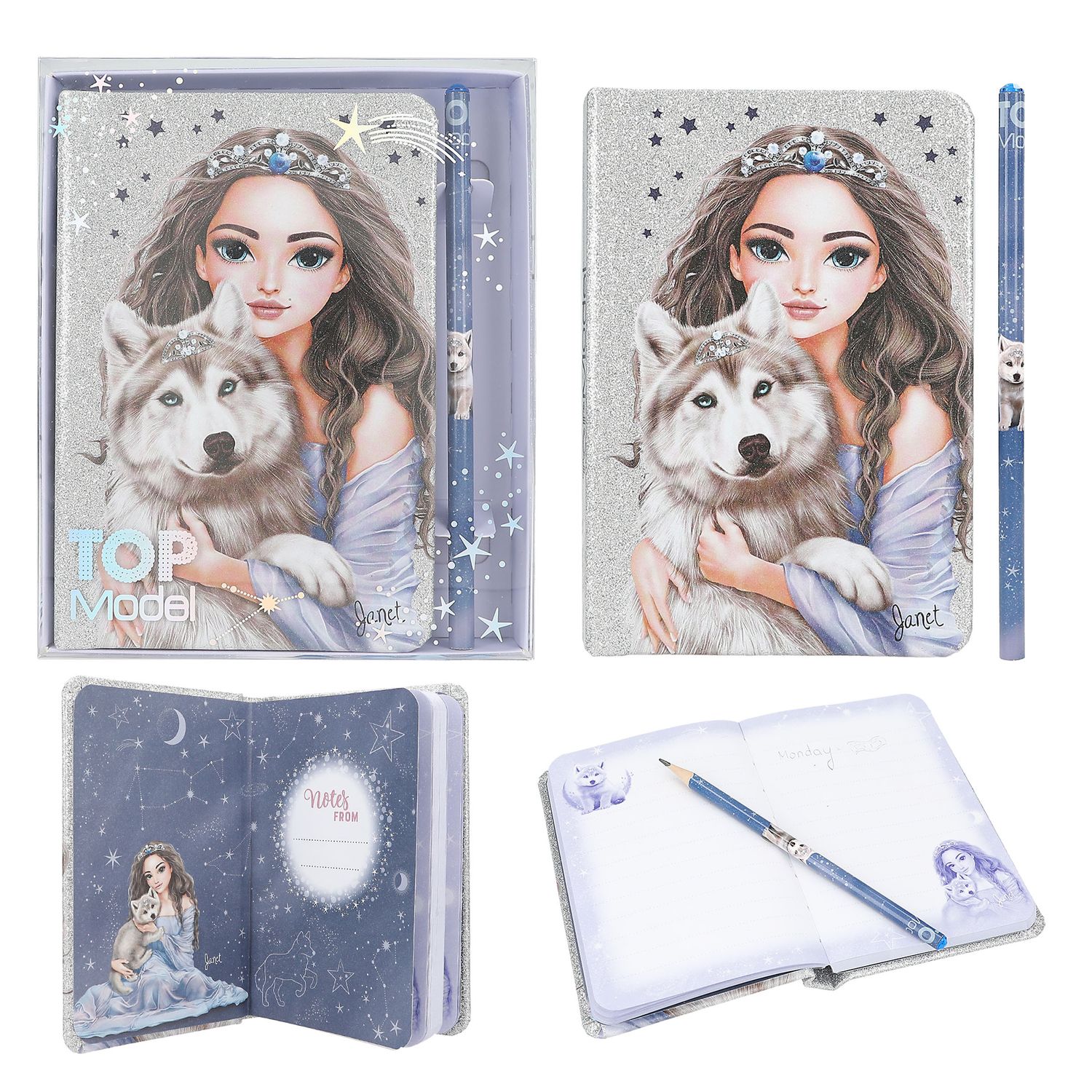 TOPModel notitieboek &amp; poltood WOLF