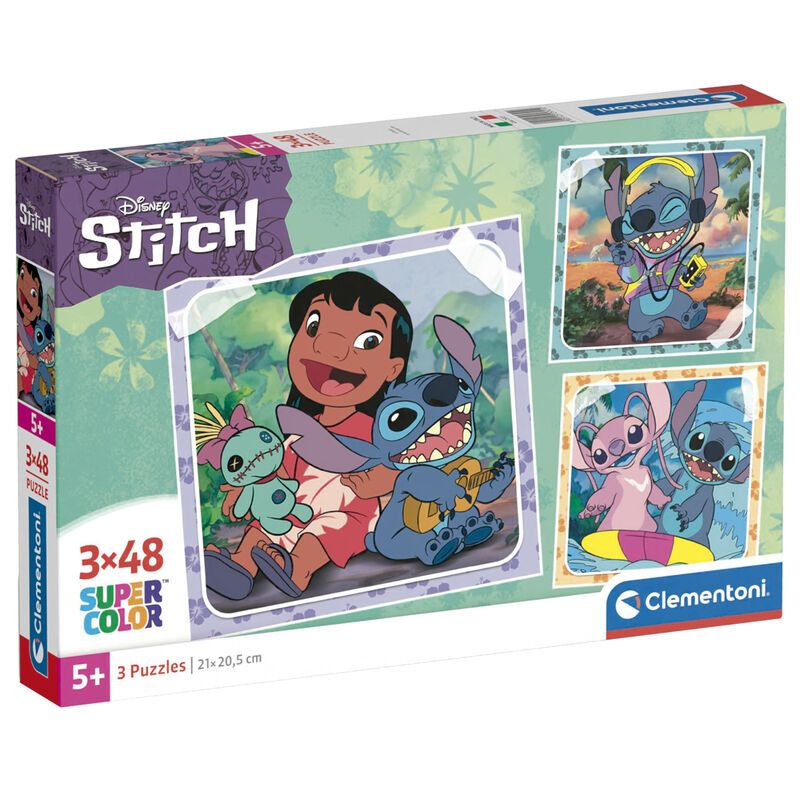 Stitch puzzel 3x48stuks