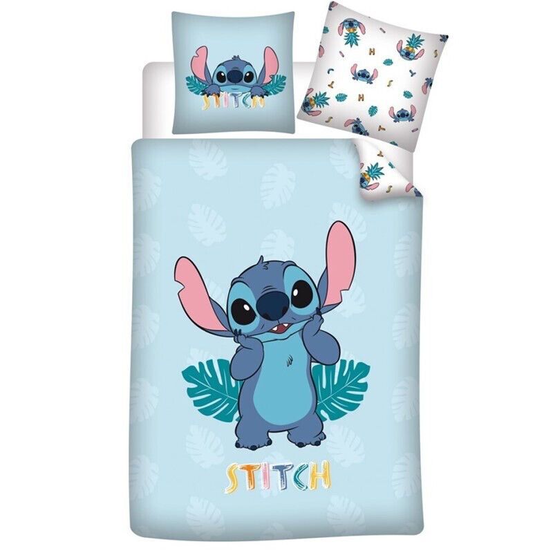 Dekbed éénpersoons Stitch blauw