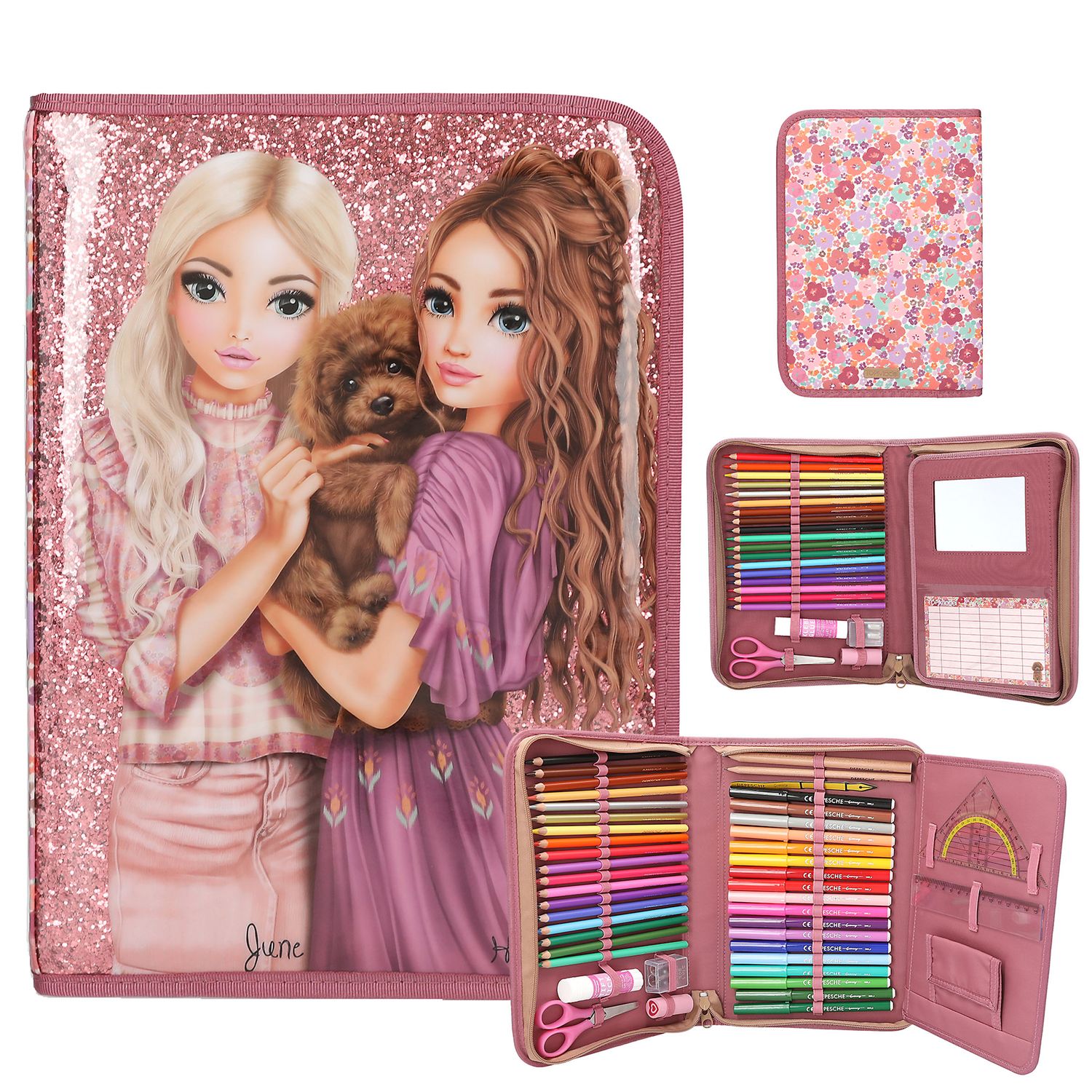 TOPModel grote etui FLOWERS