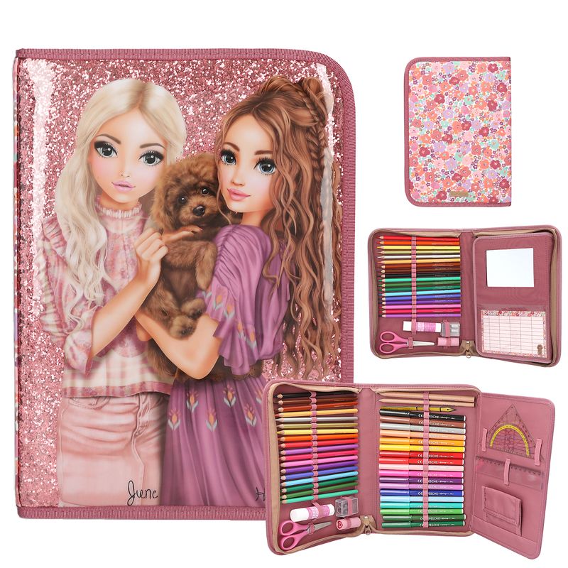 TOPModel grote etui FLOWERS