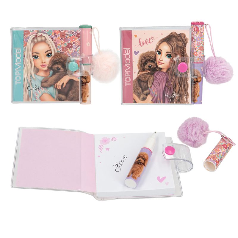 TOPModel mini schrijfblok met pen FLOWERS