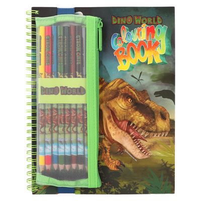 Dino World kleurboek met potloden