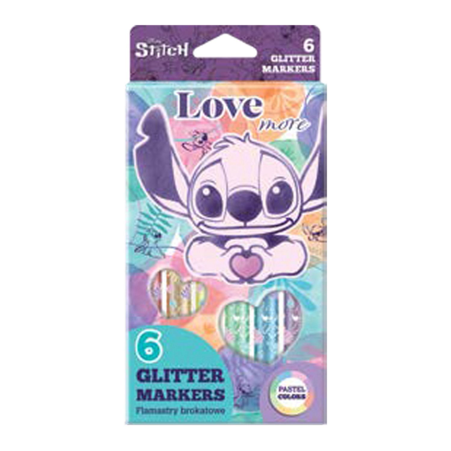 Stitch glitter marker set 6st