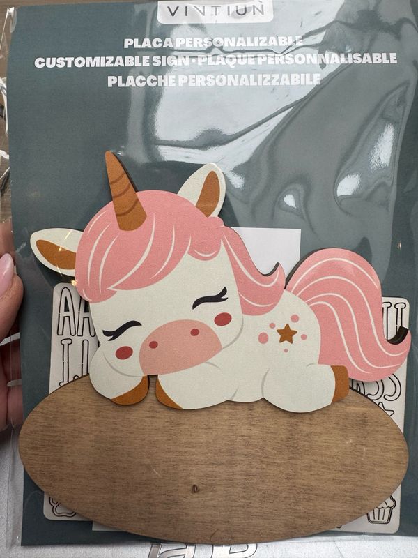 Vintium dieren deurbordje unicorn