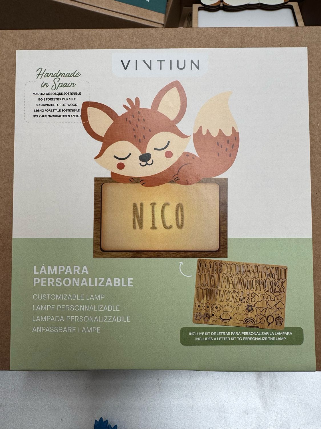 Vintiun klein dierenlampje vosje