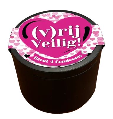 Potje condooms (v)rij veilig