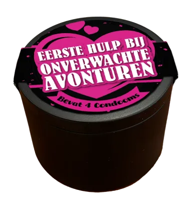 Potje condooms EHBO