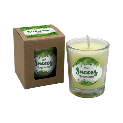 wenskaarsje met bedeltje succes
