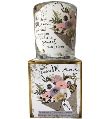 geurkaars in giftbox mama goud