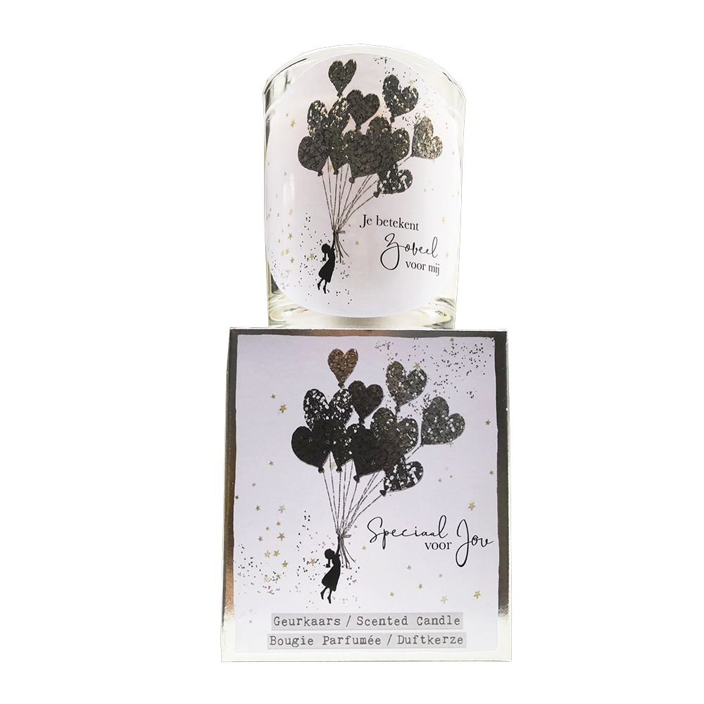 geurkaars in giftbox speciaal voor jou zilver