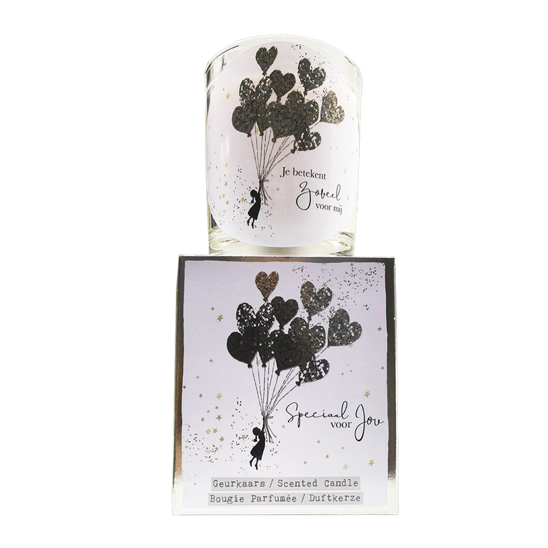 geurkaars in giftbox speciaal voor jou zilver