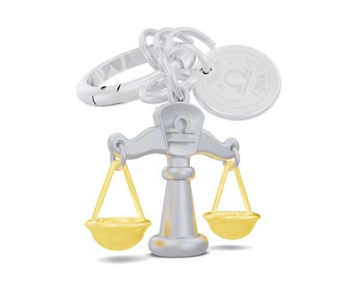 Metalmorphose sleutelhanger horoscoop weegschaal