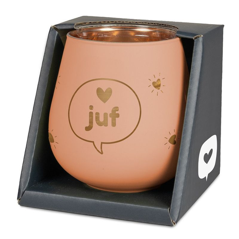 Sfeerlichthouder - juf heart