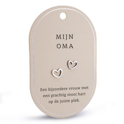 Hart oorringen mijn oma zilver