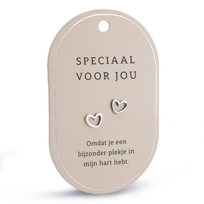 Hart oorringen speciaal voor jou zilver