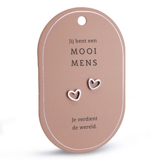 Hart oorringen mooi mens zilver
