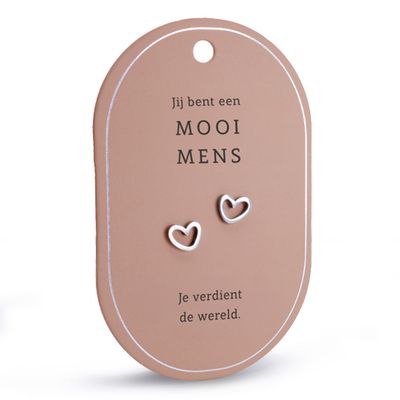 Hart oorringen mooi mens zilver