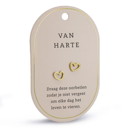 Hart oorringen van harte goud