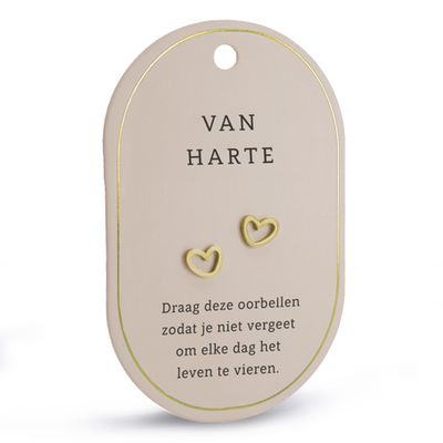 Hart oorringen van harte goud