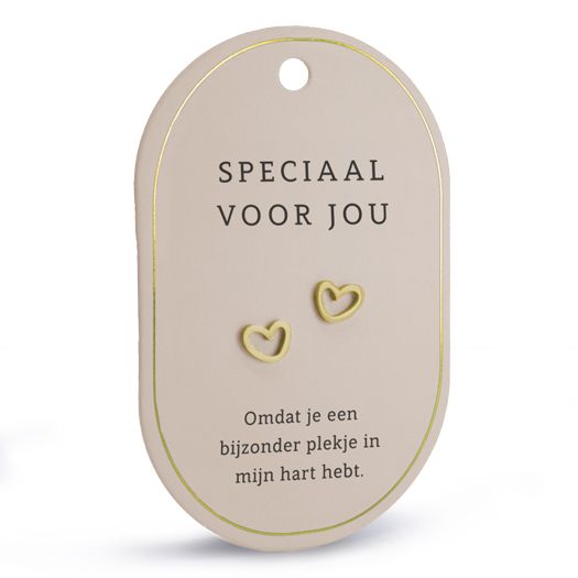 Hart oorringen speciaal voor jou goud