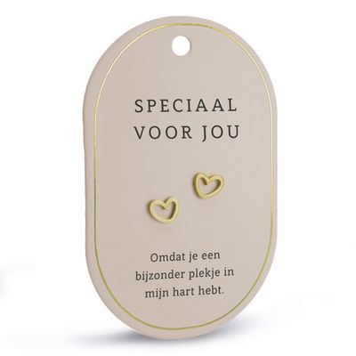 Hart oorringen speciaal voor jou goud