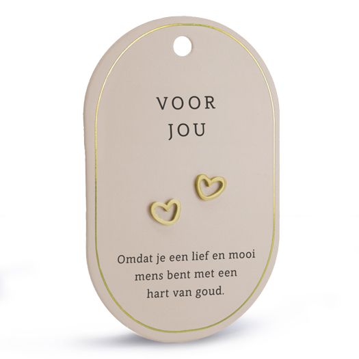 Hart oorringen voor jou goud