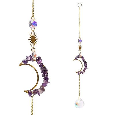 Suncatcher maan met amethist