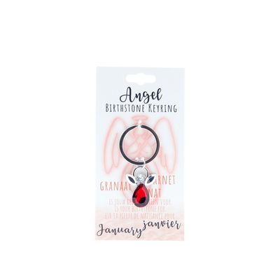 Birthstone sleutelhanger Januari Engel