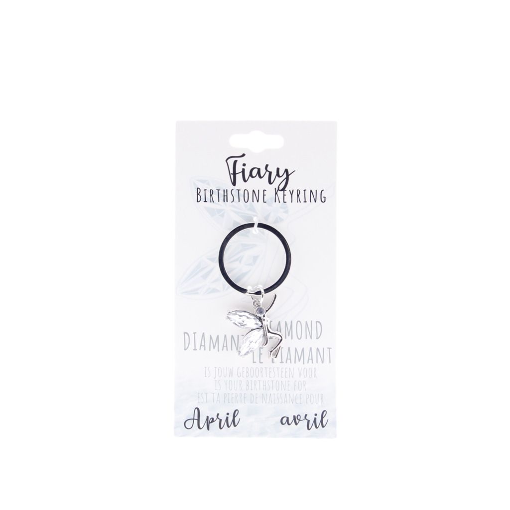 Birthstone sleutelhanger april fairy