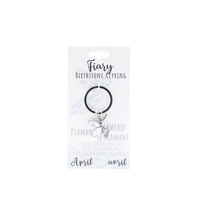 Birthstone sleutelhanger april fairy
