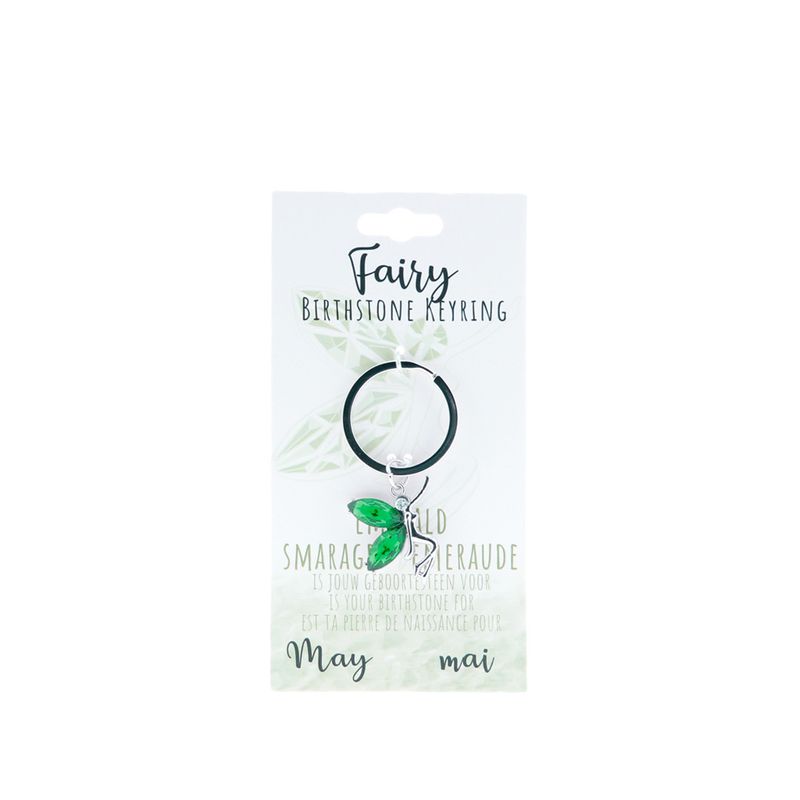 Birthstone sleutelhanger mei fairy