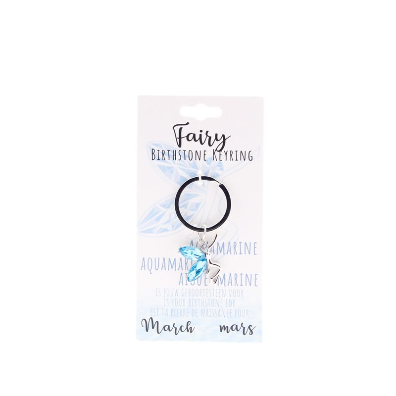 Birthstone sleutelhanger maart fairy
