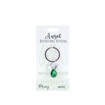 Birthstone sleutelhanger mei engel