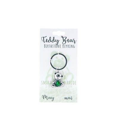Birthstone sleutelhanger mei teddybeer