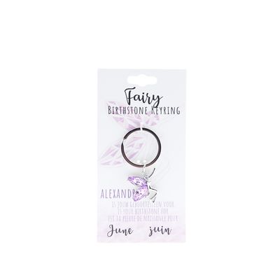 Birthstone sleutelhanger juni fairy