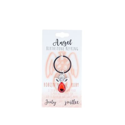 Birthstone sleutelhanger juli engel