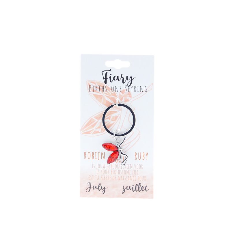 Birthstone sleutelhanger juli fairy