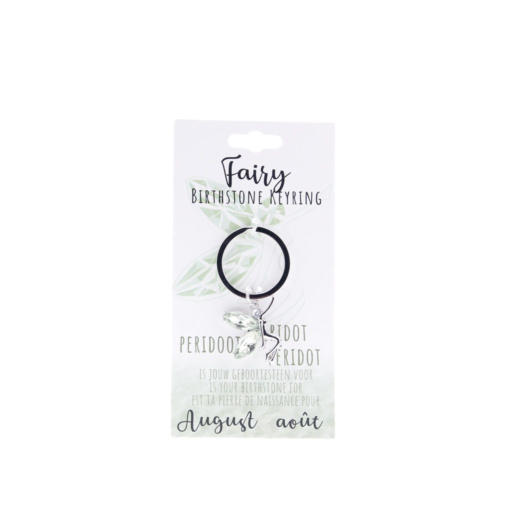 Birthstone sleutelhanger augustus fairy
